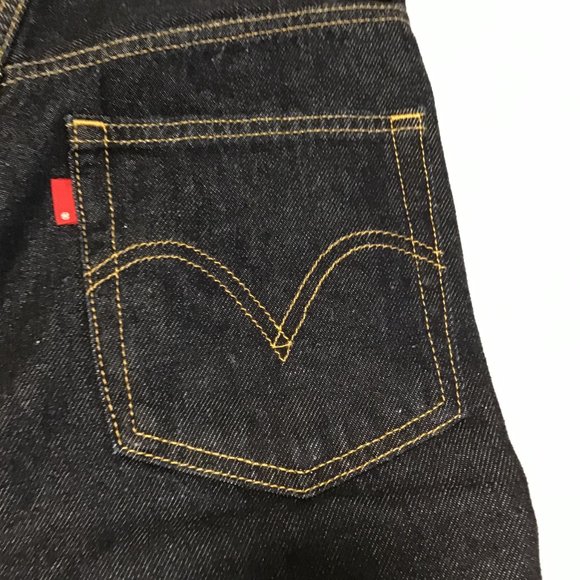 Levi's High Loose Ample Haut Jeans in Dark Blue Denim Wash - Picture 9 of 13